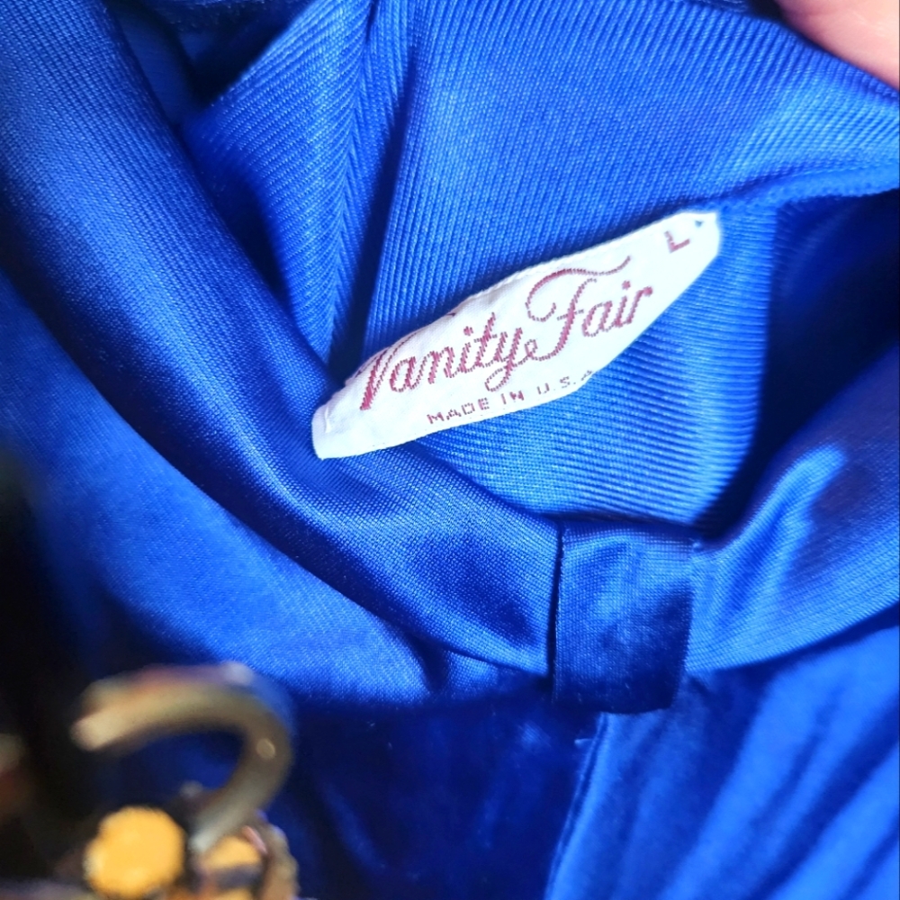 Vanity FAIR Vintage Nightgown LARGE Royal Blue